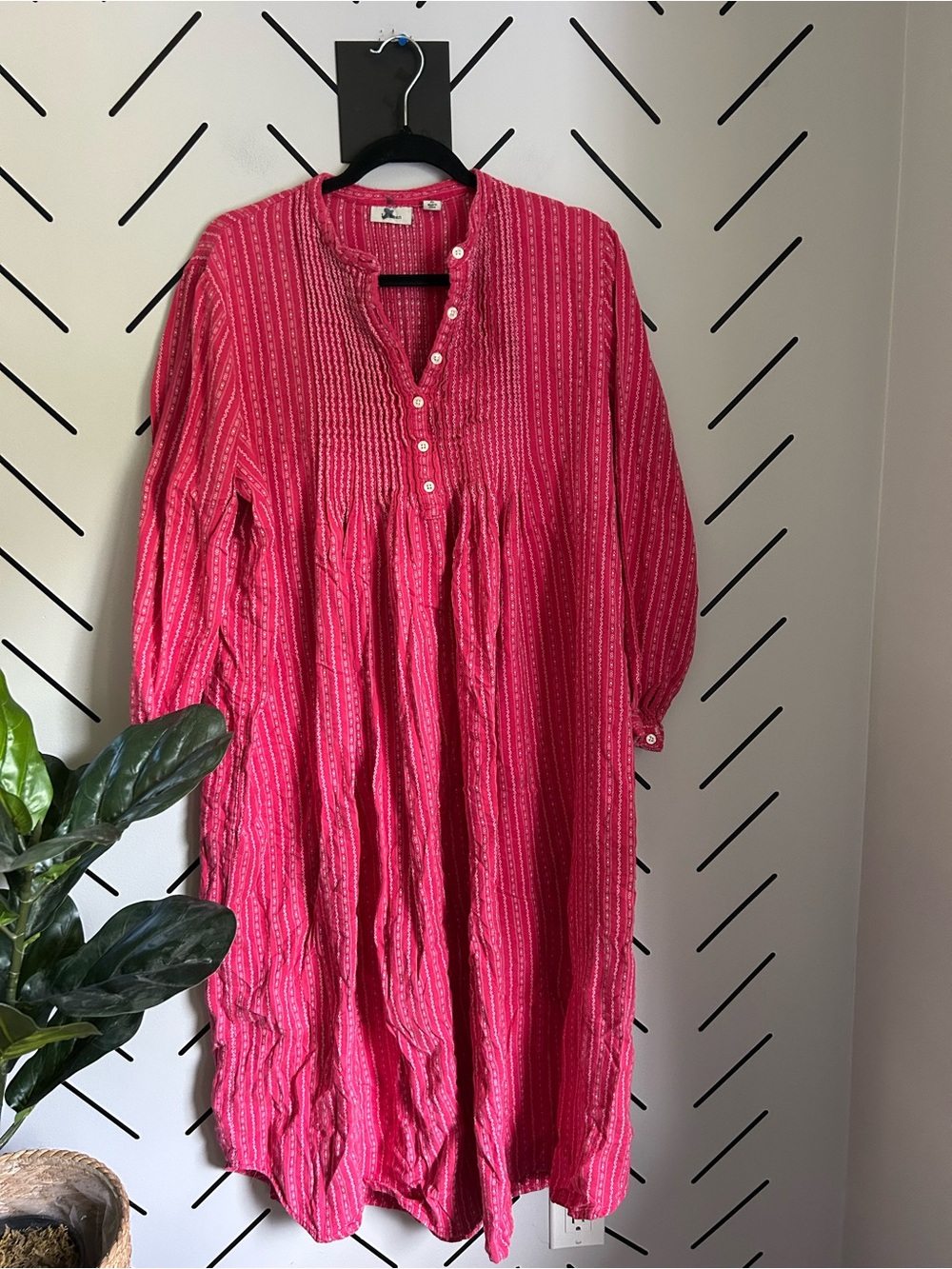 Vintage L.l. Bean dobby nightgown house dress cotton flannel